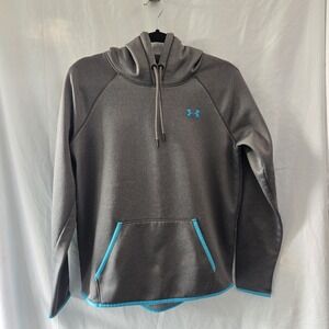 Under Armour Women's Large Loose Cold Gear Hoodie Kangaroo Pocket‎ Gray